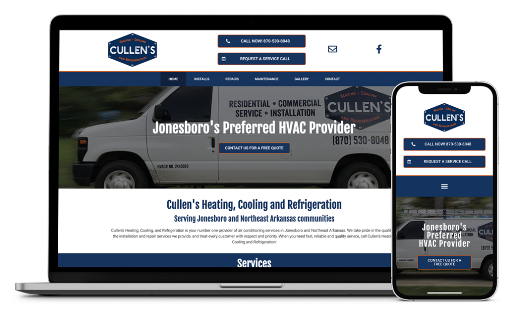Cullen's Heating & Cooling — work sample 1